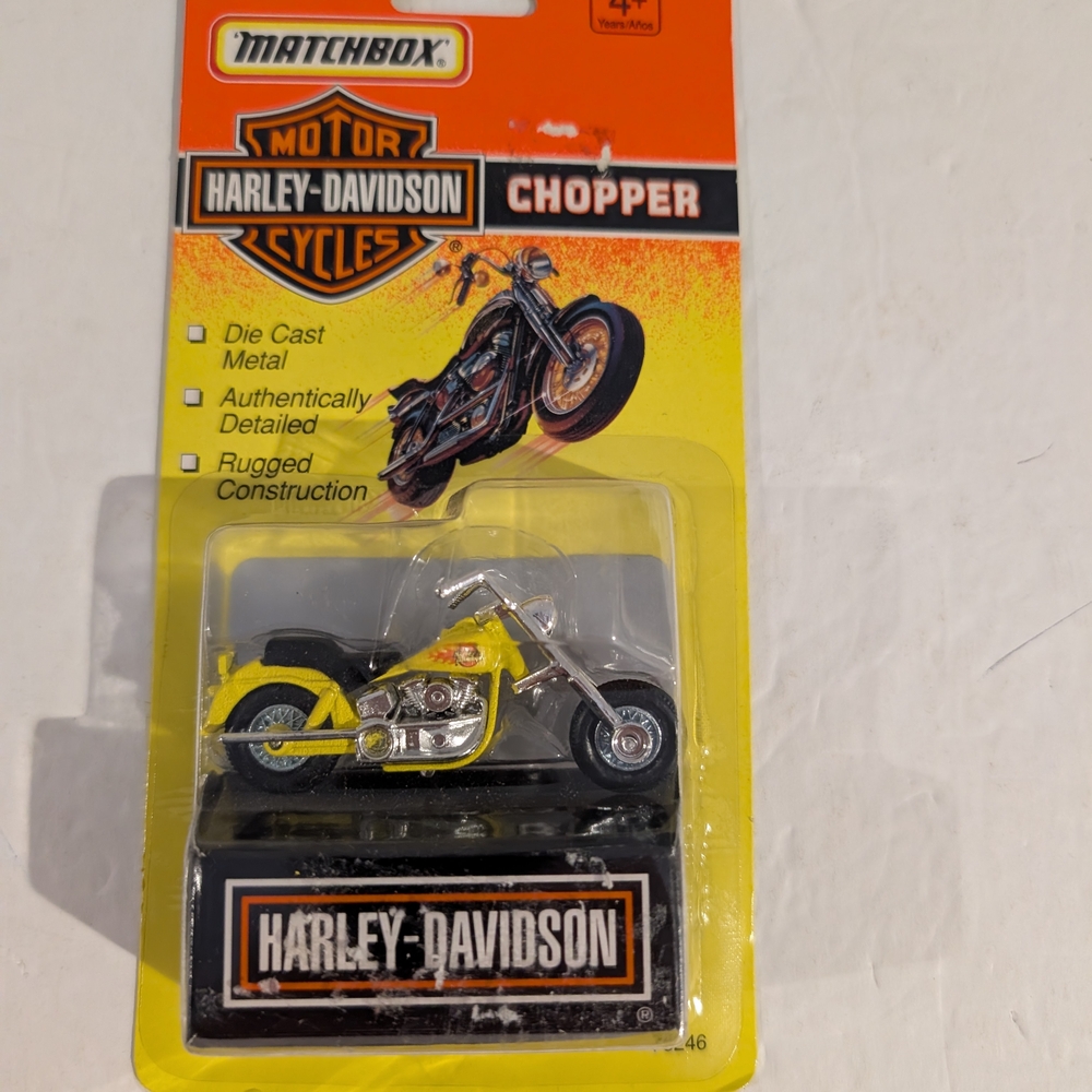 Matchbox Harley Davidson Chopper Yellow 1993